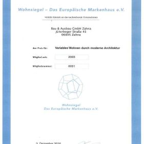 Zertifikate von Zahnabau - BAU UND AUSBAU GmbH in Zahna-Elster in der Region Lutherstadt Wittenberg